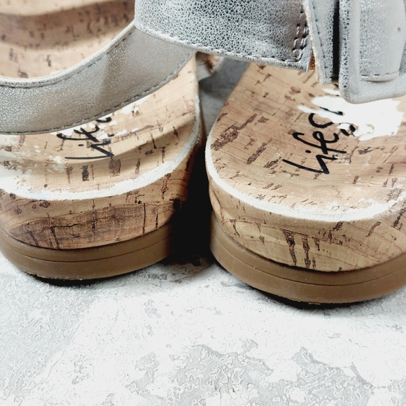 Life Stride Holiday Cork Silver Summer Sandal V341 - Picture 12 of 14